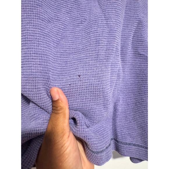 Robert Graham M Purple Waffle Knit 1/4 Zip Pullover Cotton Sweater SIZE M - Picture 10 of 10